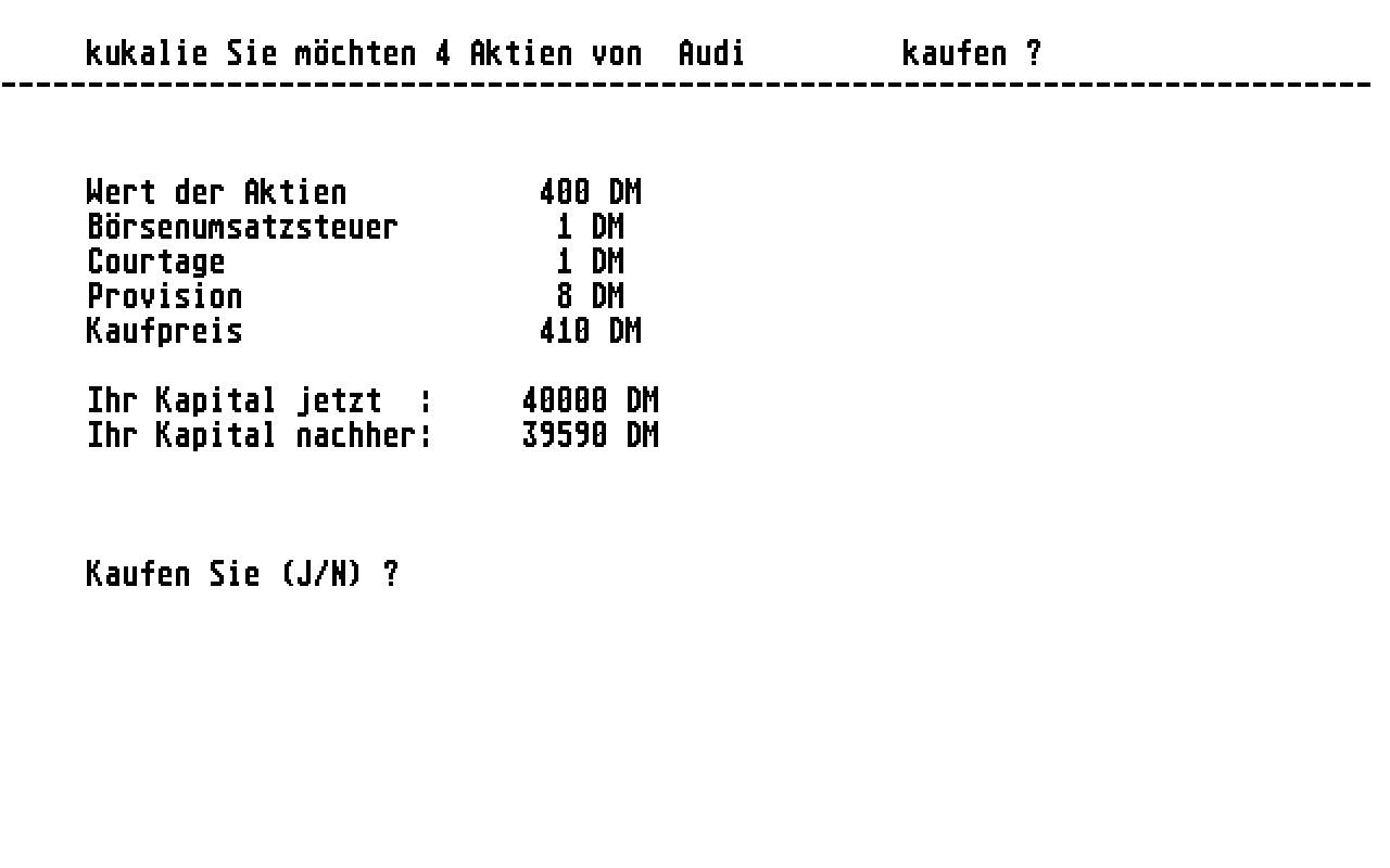 Auto-Börse atari screenshot